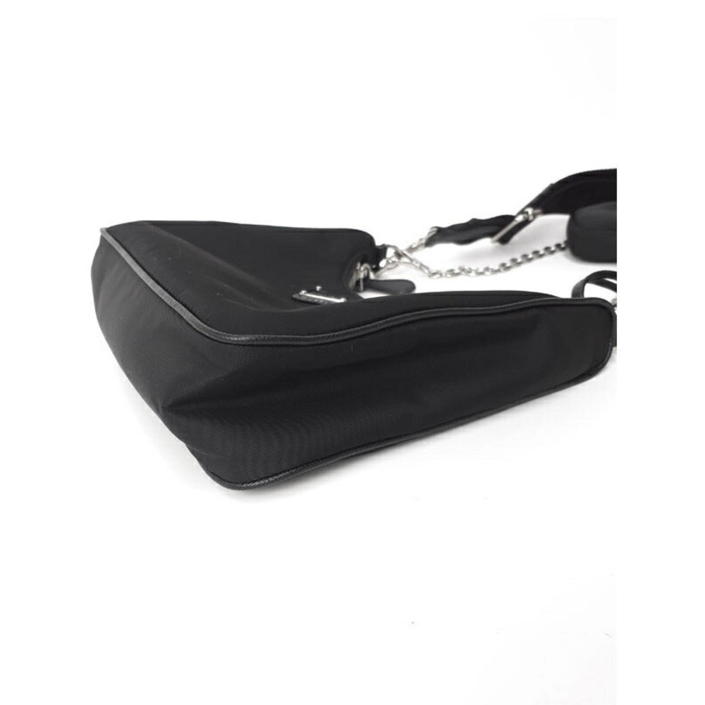 Prada ReEdition 2005 Saffiano Leather Chain Shoulder Bag Black - Picture 6 of 9